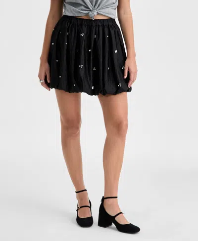 On 34th Women's Embellished Bubble-hem Mini Skirt, Macy's Exclusive In Black