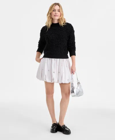 On 34th Women's Plush Loop Pullover Sweater, Macy's Exclusive In Black