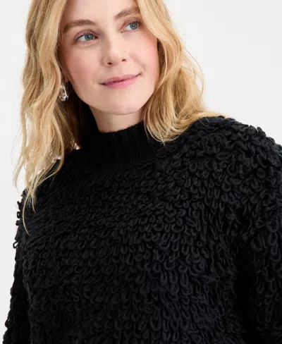 On 34th Women's Plush Loop Pullover Sweater, Macy's Exclusive In Black