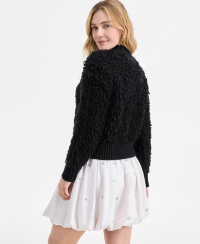 On 34th Women's Plush Loop Pullover Sweater, Macy's Exclusive In Black