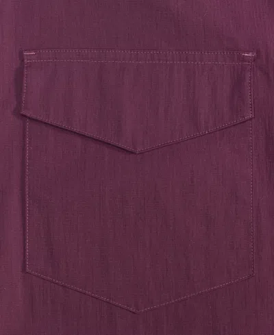 Mode Of One Men's Relaxed-fit Patch Pocket Short-sleeve Shirt, Macy's Exclusive In Purple