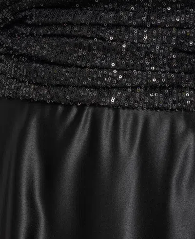 Jessica Howard Plus Size 3/4-sleeve V-neck Dress In Black