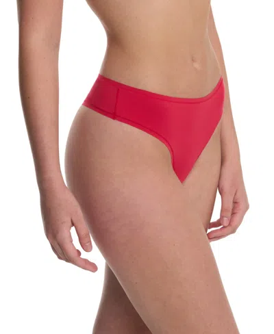 Natori Women's Bliss Bare Cotton Thong Underwear 771346 In Red