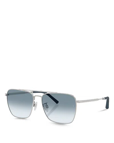 Oliver Peoples R-15 Square Sunglasses, 56mm In Silver