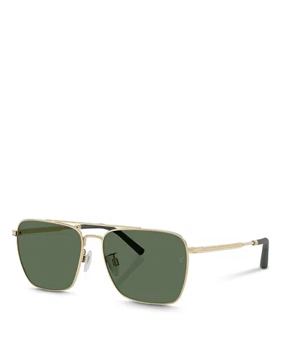 Oliver Peoples R-15 Square Sunglasses, 56mm In Gold