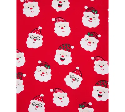 Little Me Baby Santa-print Pajama Top & Pants, 2 Piece Set In Red