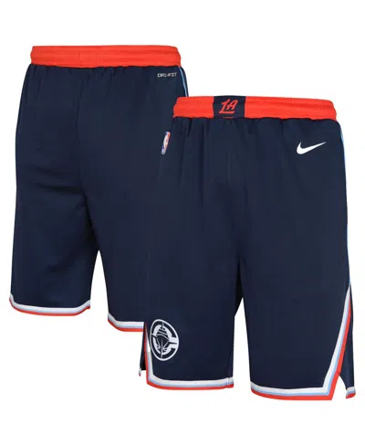 Nike Big Boys And Girls Navy La Clippers Icon Swingman Shorts In Blue