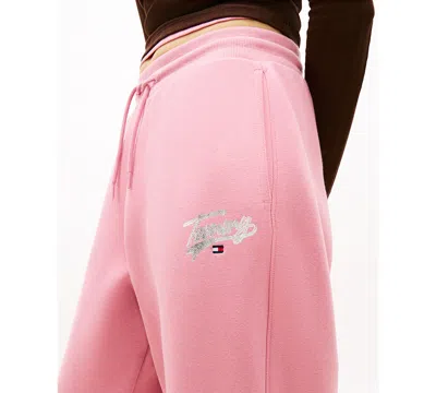 Tommy Jeans Women's Relaxed Fit Pull-on Sweatpants In Pink