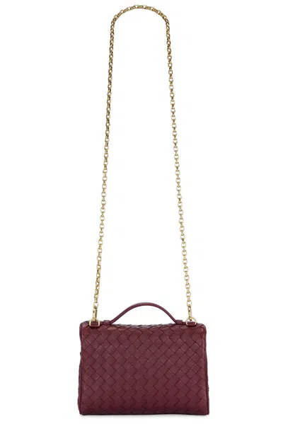 Bottega Veneta Small Soft Vanity Bag In Burgundy