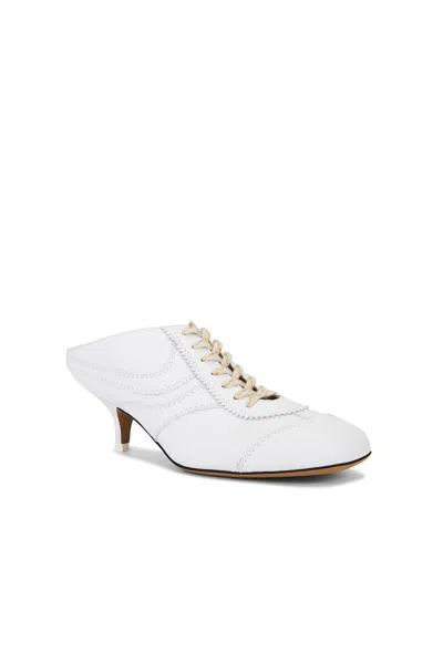 Dries Van Noten White Heeled Sneaker Mules In White
