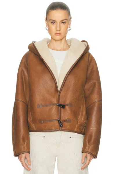 Isabel Marant Amiel Shearling Jacket In Brown