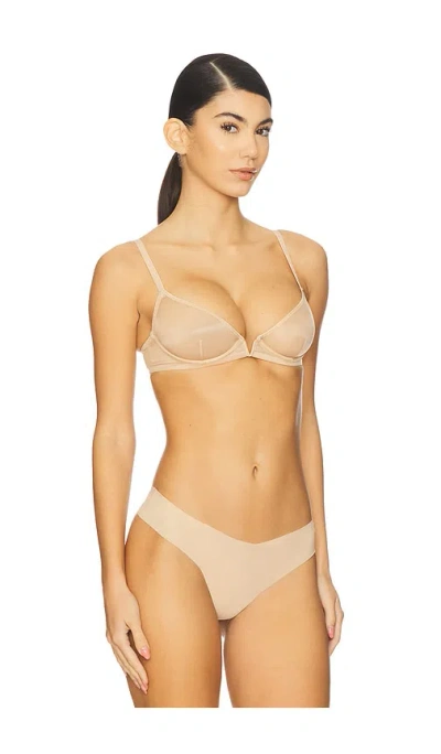 Commando Chic Plunge Underwire Demi Cup In Neutral