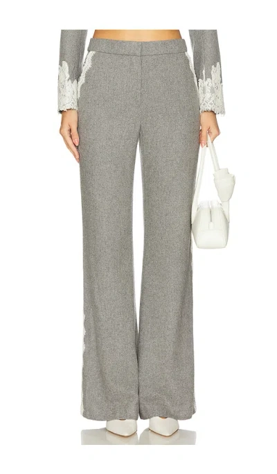 Loveshackfancy Oriaith Pant In Gray