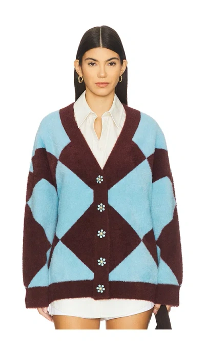 Essentiel Antwerp Diamond-pattern Cardigan In Multi