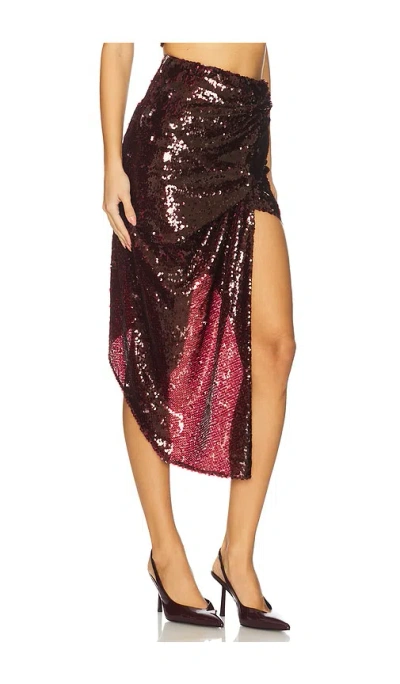 Mother Of All Sharon Sequins Skirt In Purple