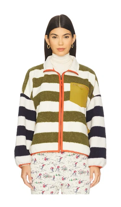 The Great Plush Terrain Full Zip Jacket In White