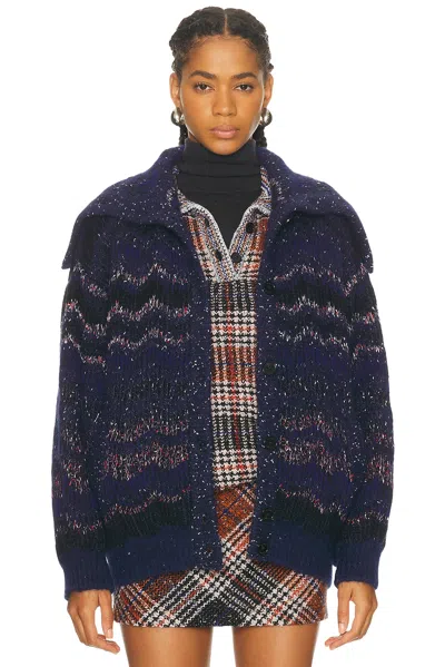 Missoni Maxi Cardigan In Blue