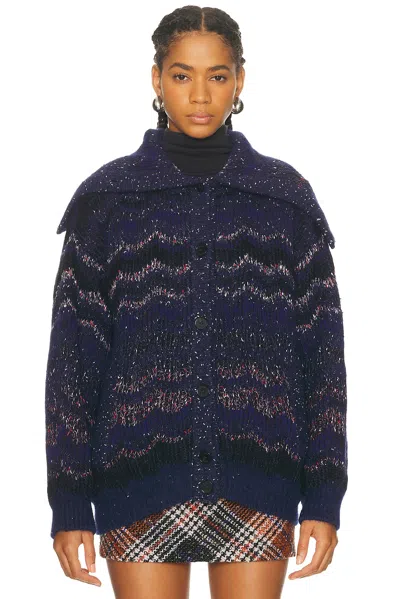 Missoni Maxi Cardigan In Blue