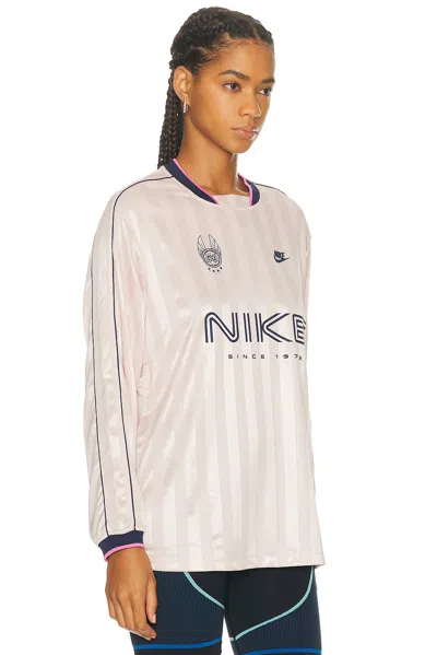 Nike Dri-fit Oversize Printed Top In Neutral