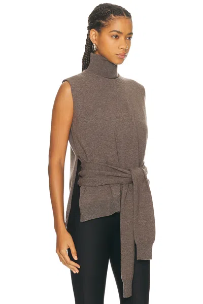Rohe Layered Merino Wool And Cashmere-blend Top In Brown