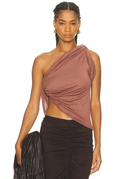Rick Owens Anita Top In Brown