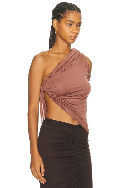 Rick Owens Anita Top In Brown