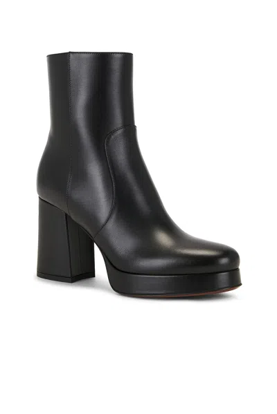 Valentino Garavani Fawcette Platform Ankle Boot In Calfskin 90mm Woman Black 42 In Black