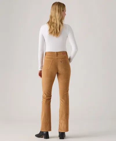 Levi's 725 High-rise Bootcut Corduroy Women's Pants 33x32 In Brown