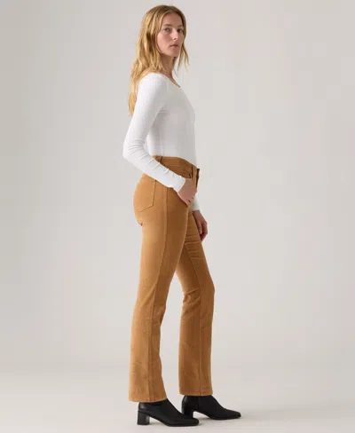 Levi's 725 High-rise Bootcut Corduroy Women's Pants 33x32 In Brown
