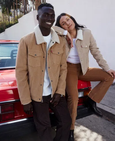 Levi's 725 High-rise Bootcut Corduroy Women's Pants 33x32 In Brown