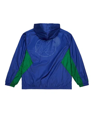 Mitchell & Ness Men's Blue Dallas Mavericks Playmaker Full-zip Windbreaker Jacket In Blue
