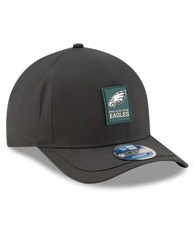 New Era Men's Charcoal Philadelphia Eagles 2025 Sideline Cold Weather 9forty M-crown Adjustable Hat In Black