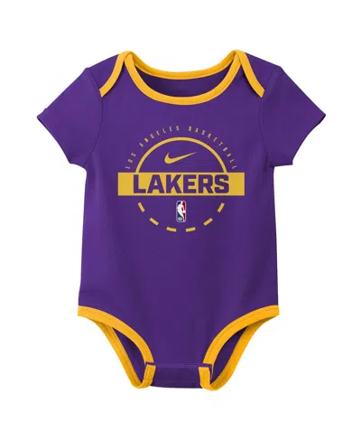 Nike Baby Boys And Girls 2-piece Los Angeles Lakers Bodysuit Set In Multi
