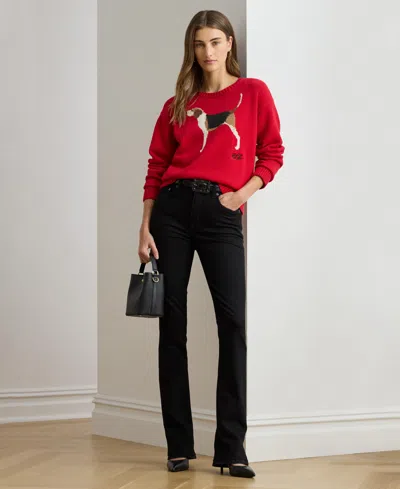 Ralph Lauren Women's Cotton Dog Sweater In Multi