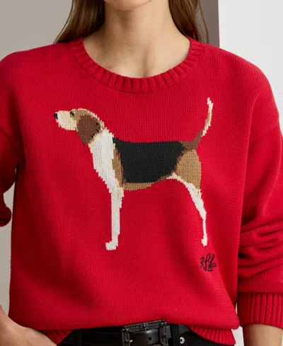 Ralph Lauren Women's Cotton Dog Sweater In Multi