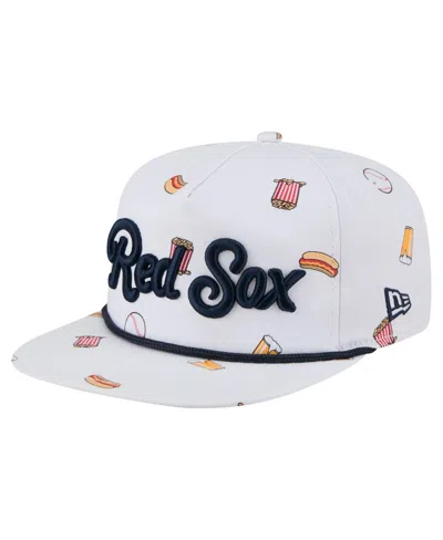 New Era Men's White Boston Red Sox Team Cheer Rope 19twenty Adjustable Hat In White