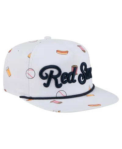 New Era Men's White Boston Red Sox Team Cheer Rope 19twenty Adjustable Hat In White