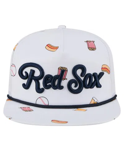 New Era Men's White Boston Red Sox Team Cheer Rope 19twenty Adjustable Hat In White