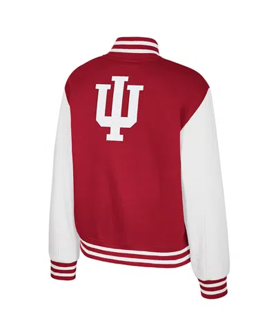 Colosseum Women's Crimson Indiana Hoosiers French Baguette Full Snap Fleece Jacket In Red