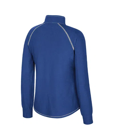 Colosseum Women's Royal Kentucky Wildcats Bikram Raglan Quarter-zip Sweatshirt In Blue