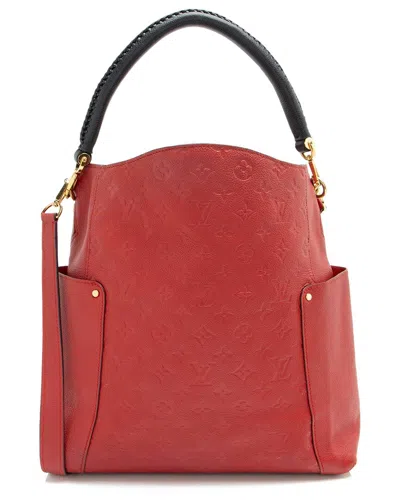 Pre-owned Louis Vuitton Red Monogram Empreinte Bagatelle (authentic Pre-loved)