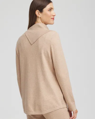 Chico's Luxe Envelope Neck Sweater In Champagne Fizz In Neutral