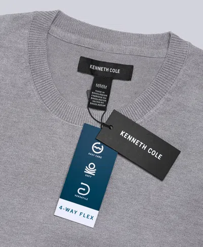 Kenneth Cole Men's Crewneck Sweater T-shirt In Gray