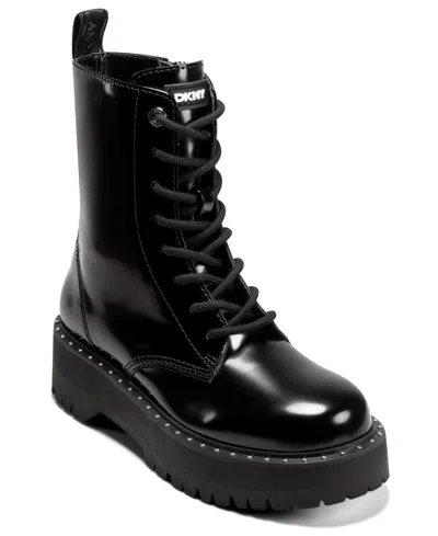 Dkny Batu Studs Booties In Black