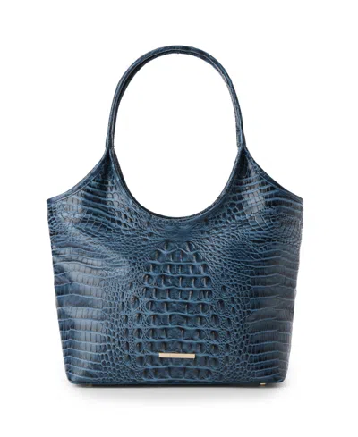 Brahmin Melora Alden Road Large Leather Tote In Blue
