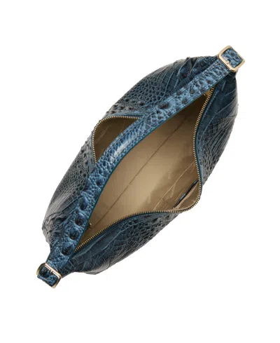 Brahmin Edie Large Alden Road Leather Shoulder Bag In Blue