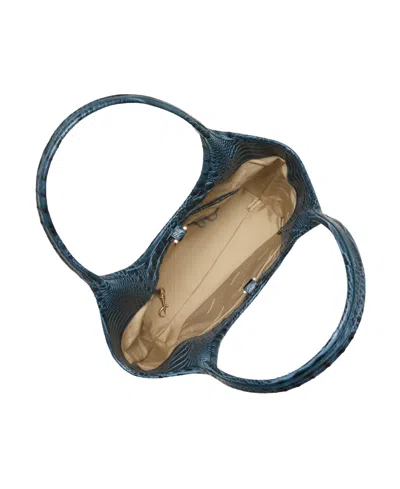 Brahmin Melora Alden Road Large Leather Tote In Blue