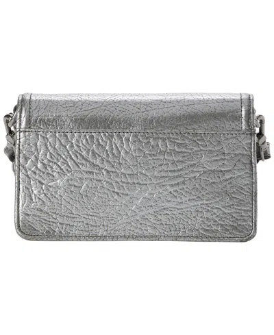 Brahmin Minuette Textured Mini Crossbody Bag In Silver
