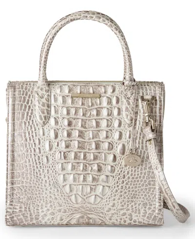 Brahmin Caroline Melbourne Embossed Leather Satchel Bag