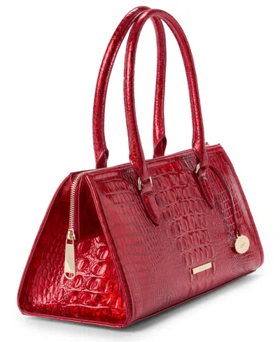 Brahmin Sophia Large Melbourne Satchel Bag In Red